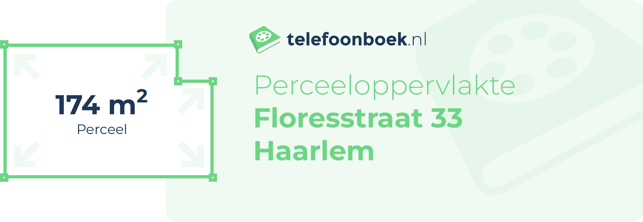 Perceeloppervlakte Floresstraat 33 Haarlem