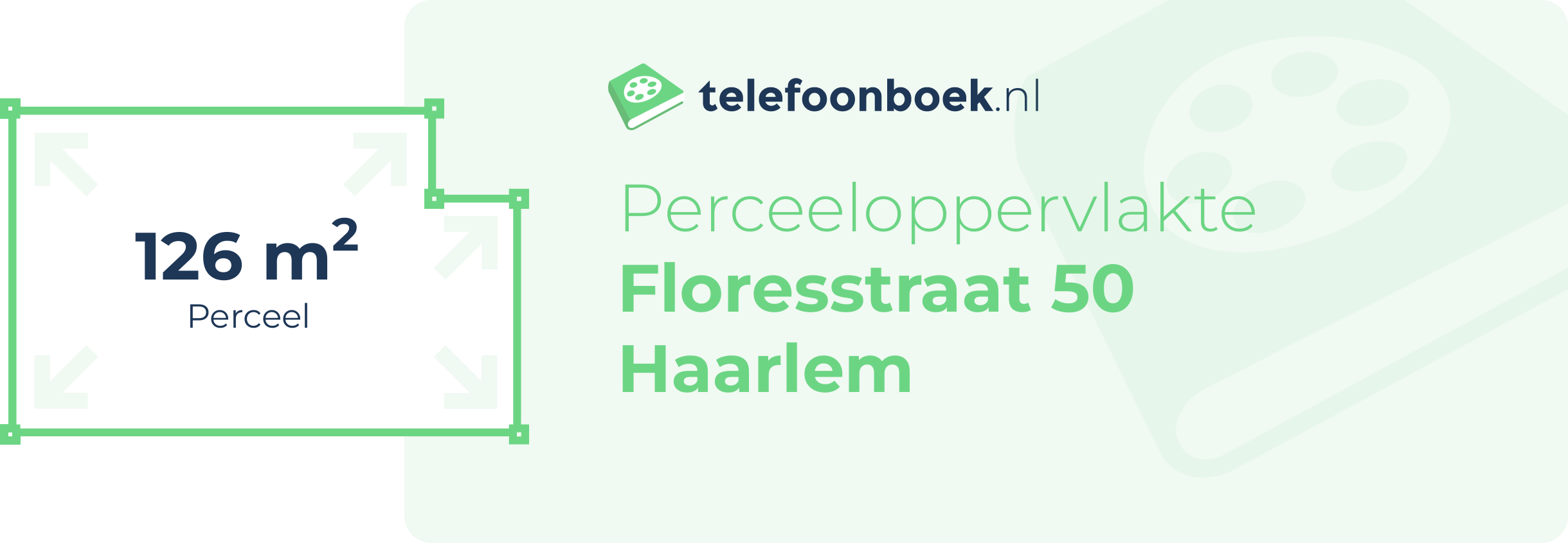 Perceeloppervlakte Floresstraat 50 Haarlem