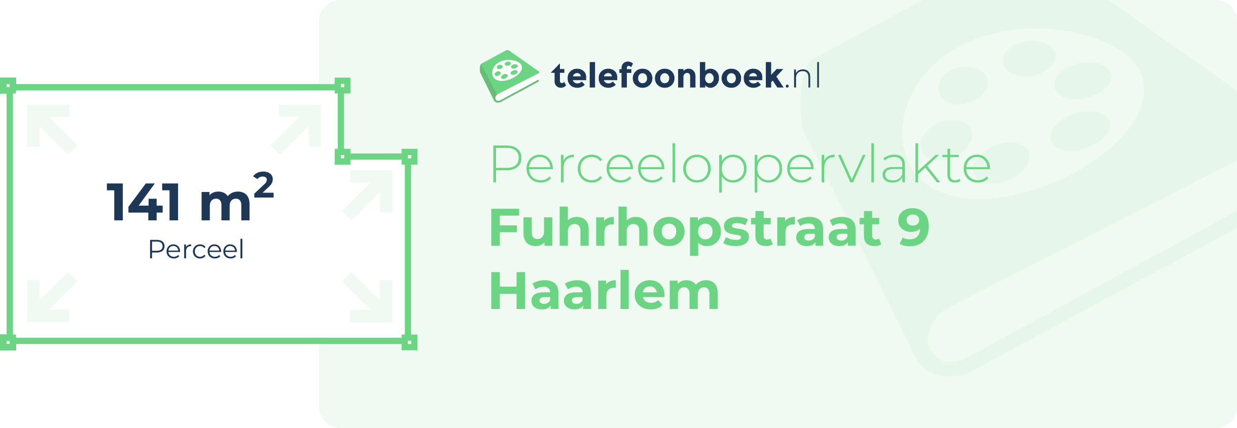 Perceeloppervlakte Fuhrhopstraat 9 Haarlem