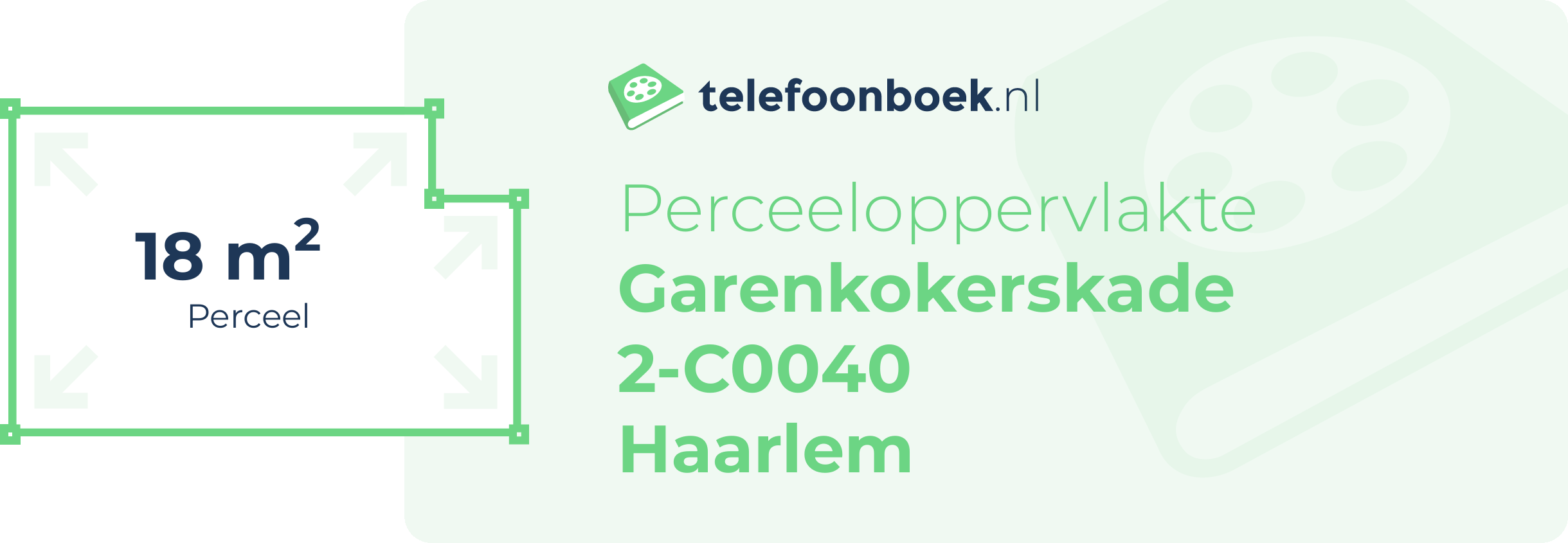 Perceeloppervlakte Garenkokerskade 2-C0040 Haarlem