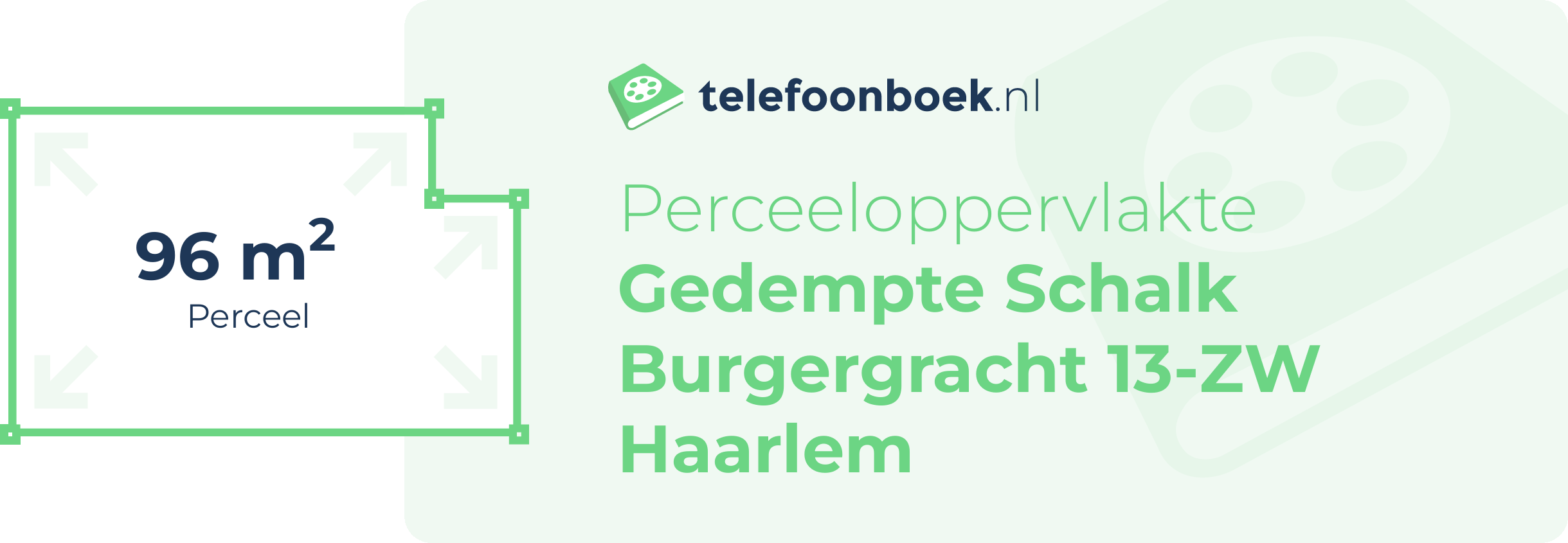 Perceeloppervlakte Gedempte Schalk Burgergracht 13-ZW Haarlem