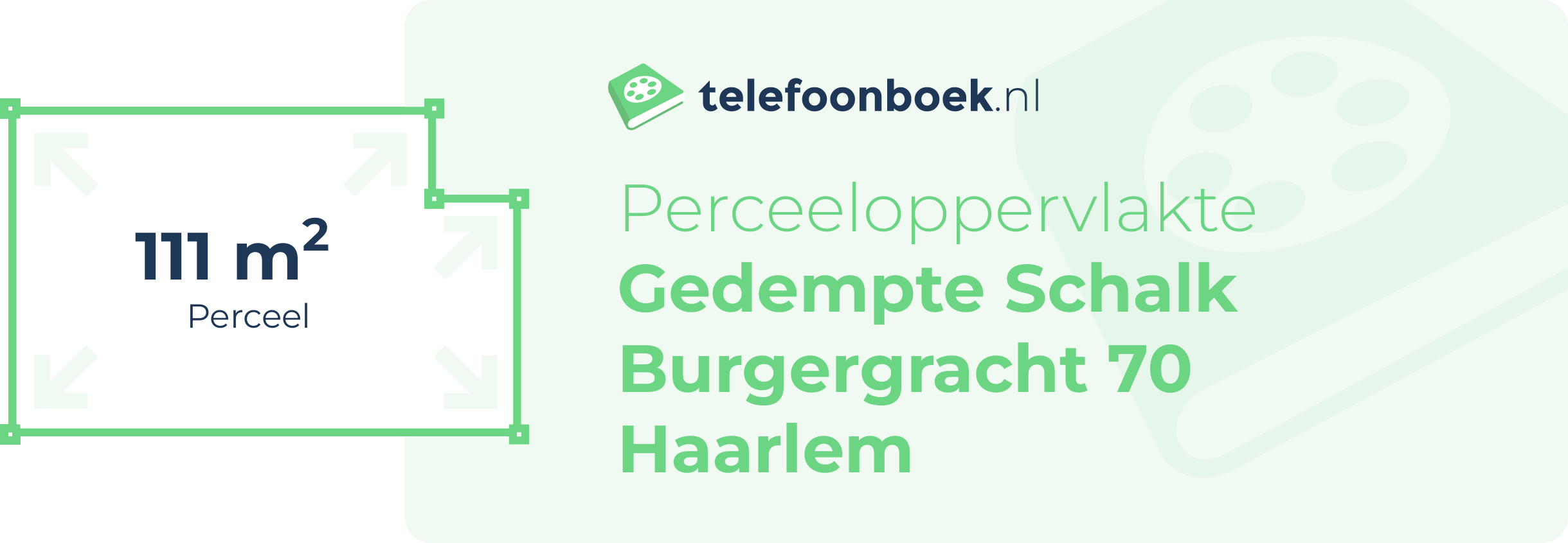 Perceeloppervlakte Gedempte Schalk Burgergracht 70 Haarlem