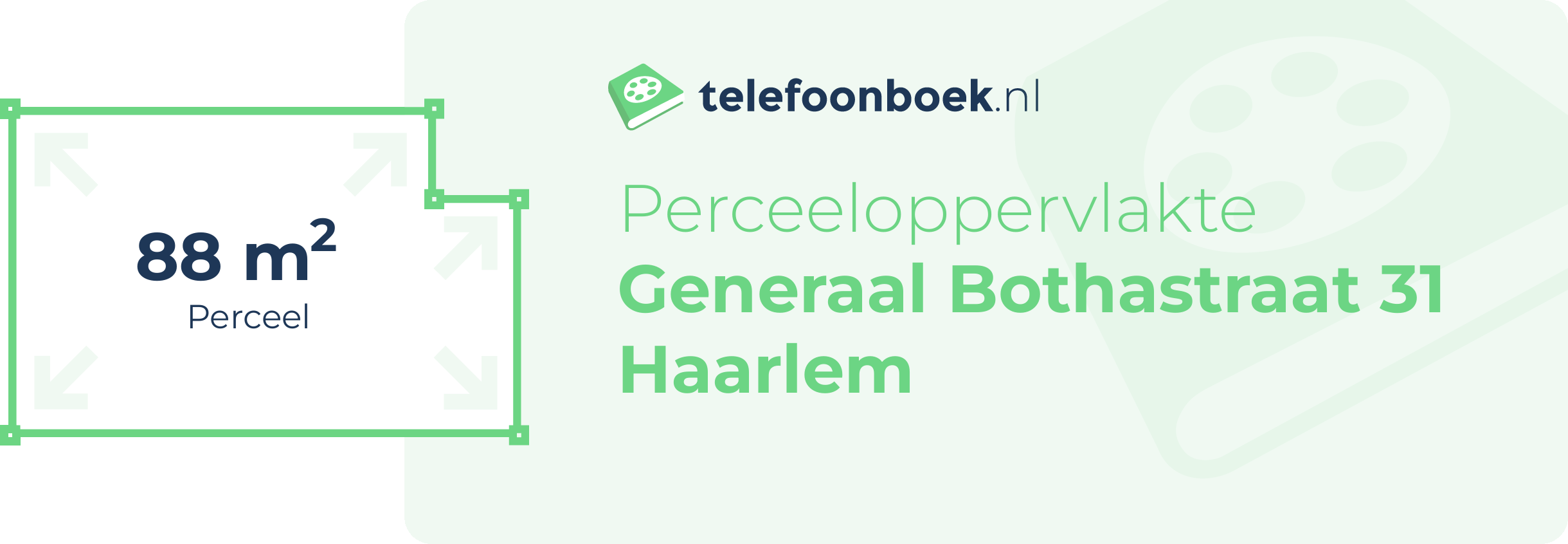 Perceeloppervlakte Generaal Bothastraat 31 Haarlem