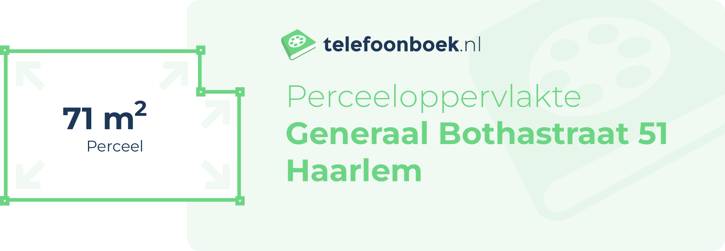 Perceeloppervlakte Generaal Bothastraat 51 Haarlem