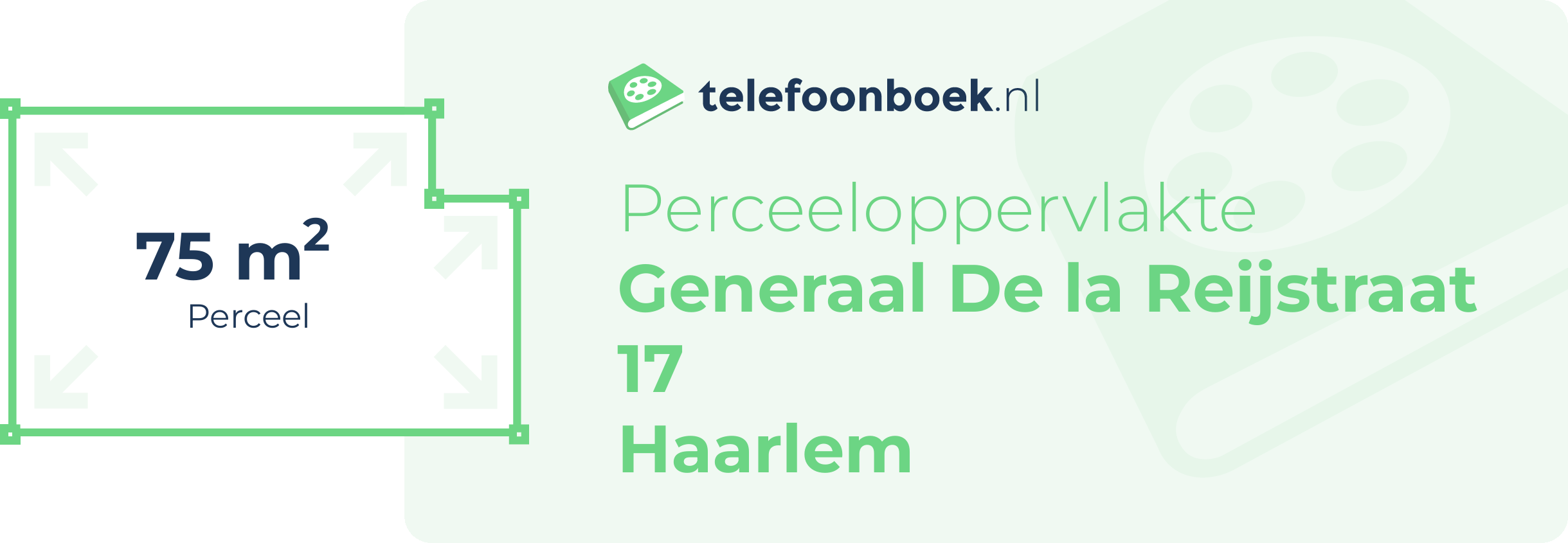 Perceeloppervlakte Generaal De La Reijstraat 17 Haarlem