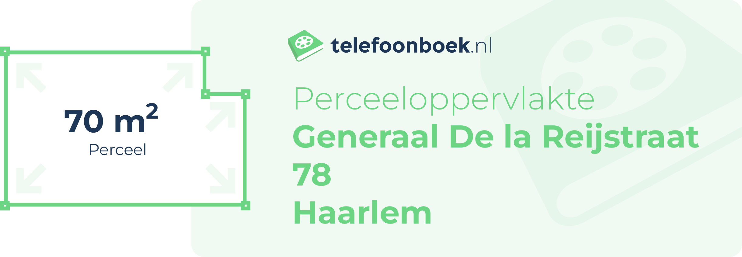 Perceeloppervlakte Generaal De La Reijstraat 78 Haarlem
