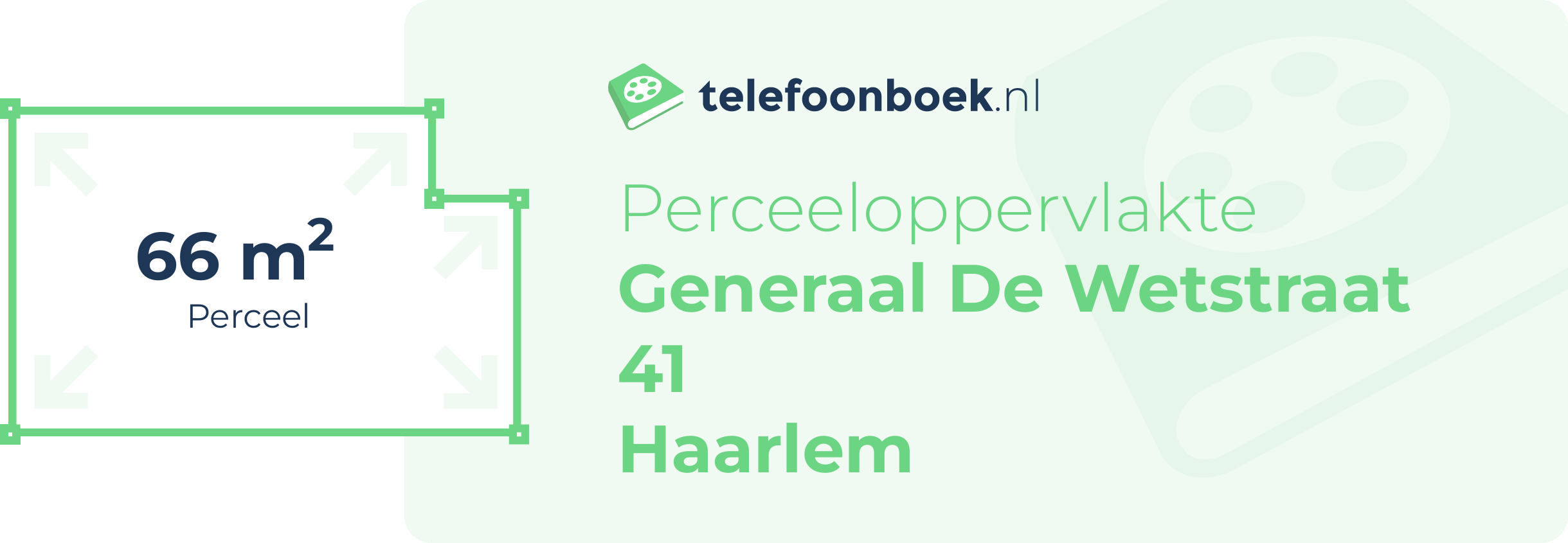 Perceeloppervlakte Generaal De Wetstraat 41 Haarlem