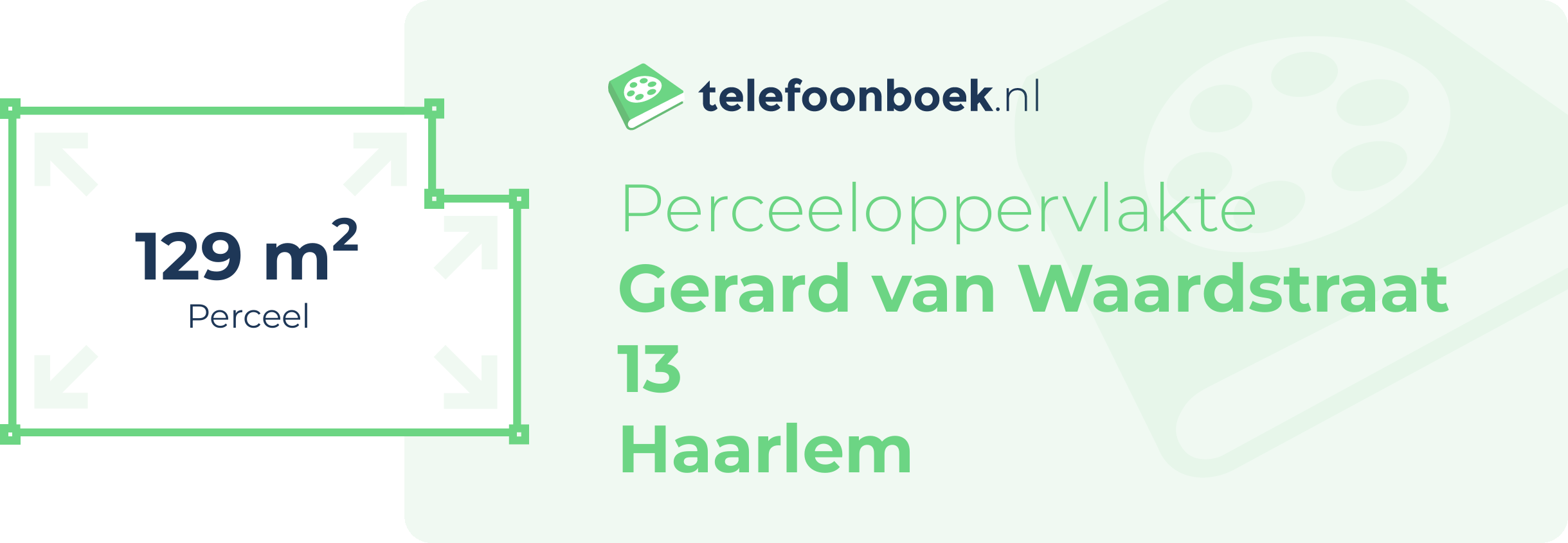 Perceeloppervlakte Gerard Van Waardstraat 13 Haarlem