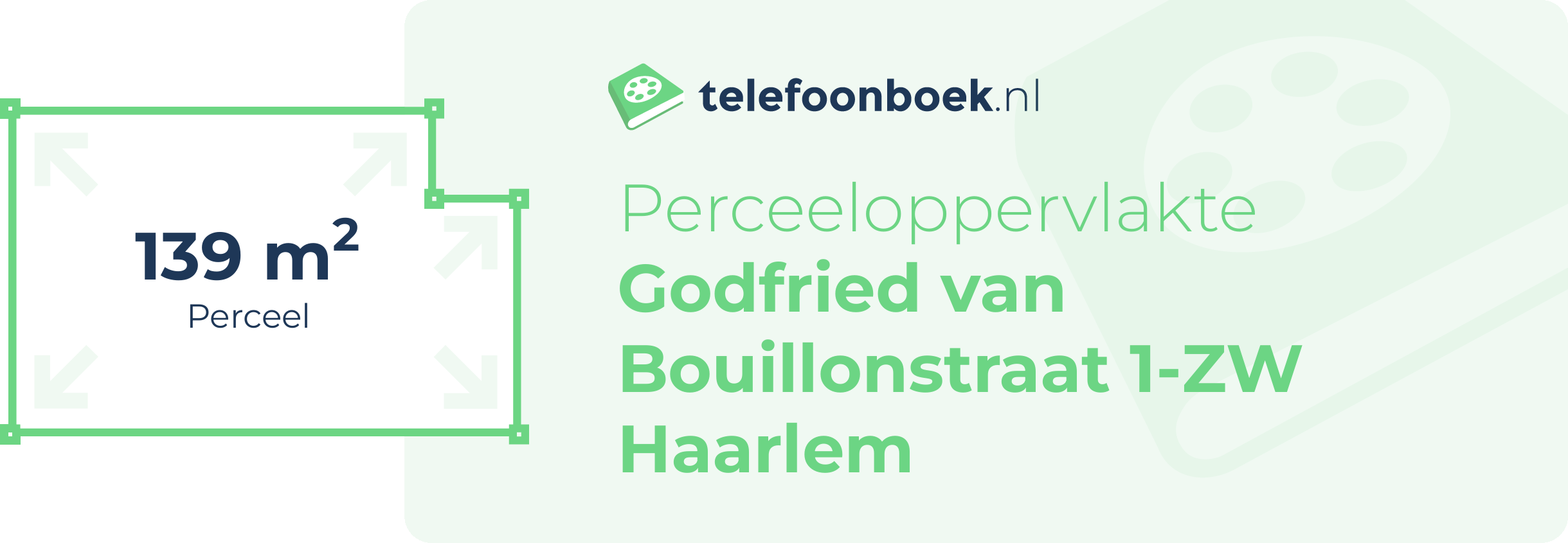 Perceeloppervlakte Godfried Van Bouillonstraat 1-ZW Haarlem