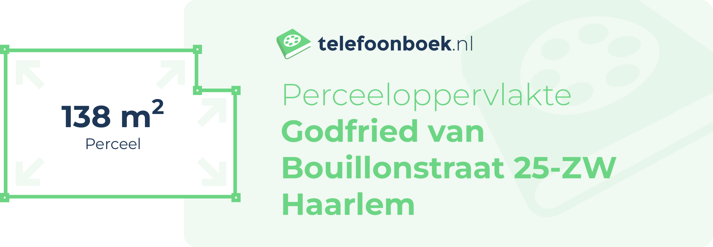 Perceeloppervlakte Godfried Van Bouillonstraat 25-ZW Haarlem