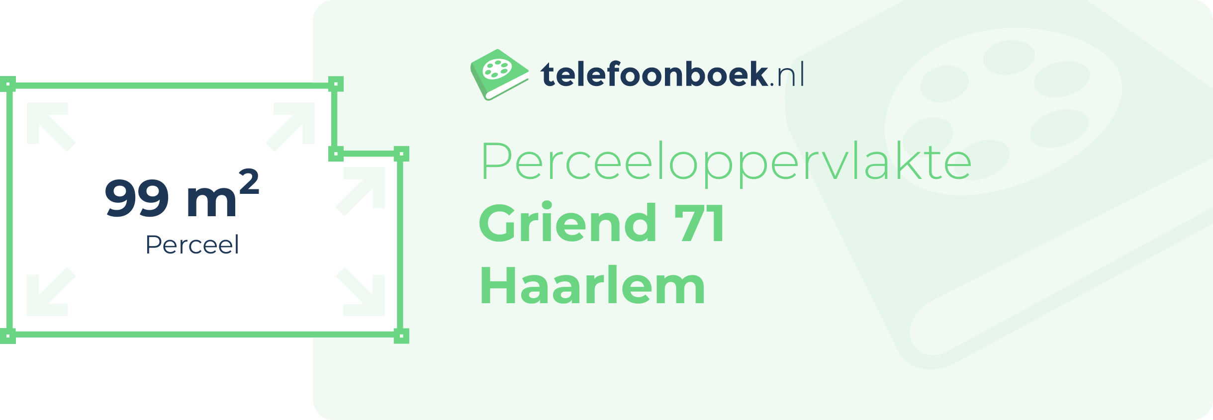 Perceeloppervlakte Griend 71 Haarlem