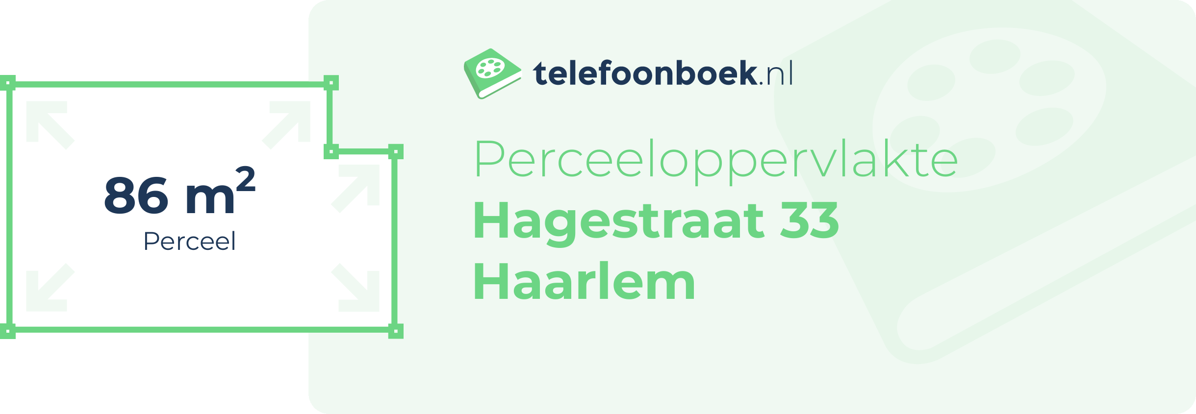 Perceeloppervlakte Hagestraat 33 Haarlem