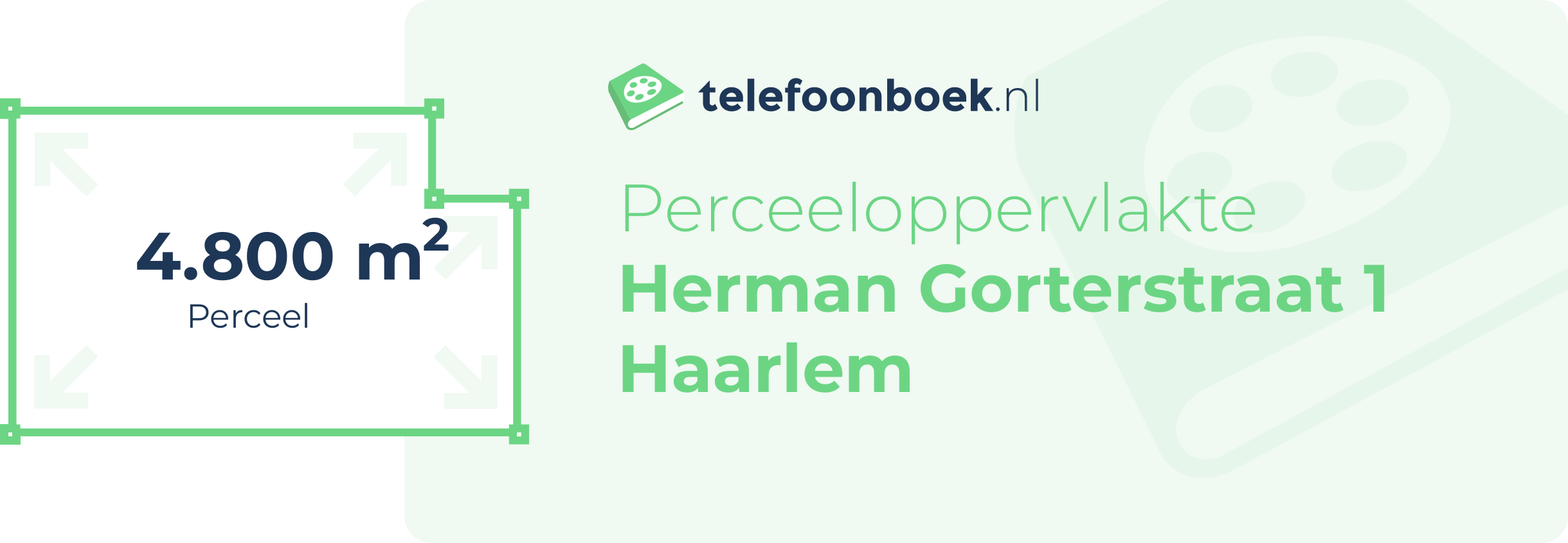 Perceeloppervlakte Herman Gorterstraat 1 Haarlem