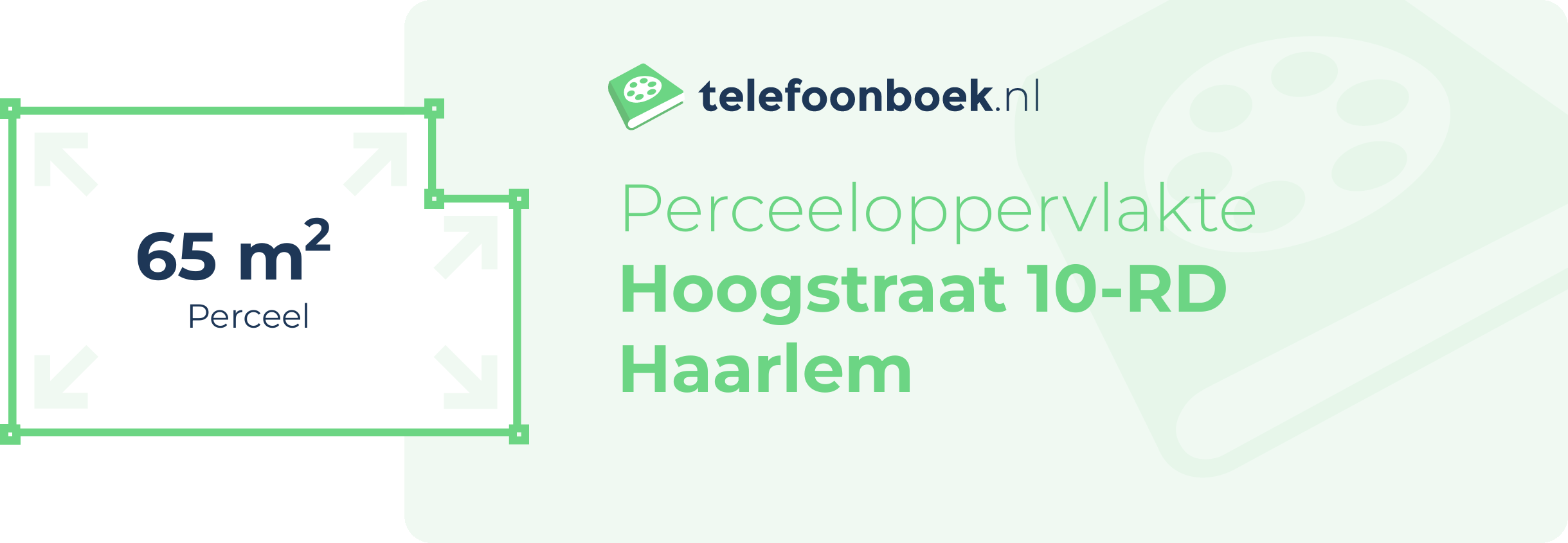 Perceeloppervlakte Hoogstraat 10-RD Haarlem