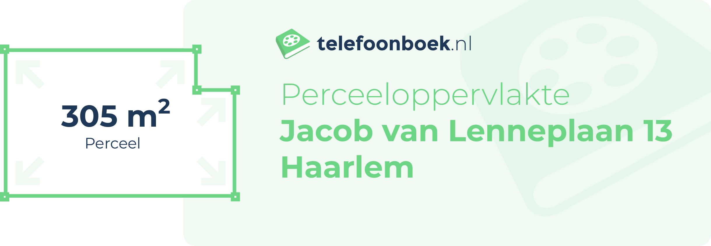 Perceeloppervlakte Jacob Van Lenneplaan 13 Haarlem