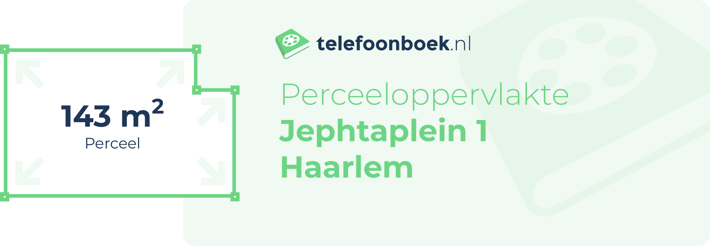 Perceeloppervlakte Jephtaplein 1 Haarlem