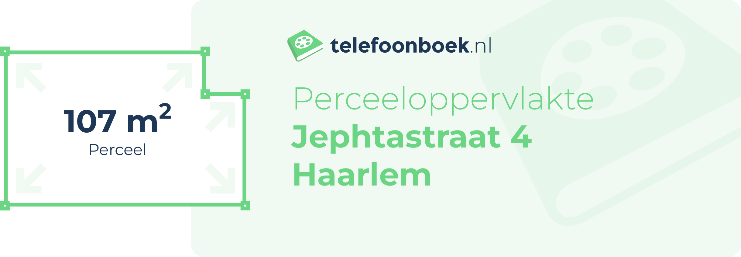 Perceeloppervlakte Jephtastraat 4 Haarlem