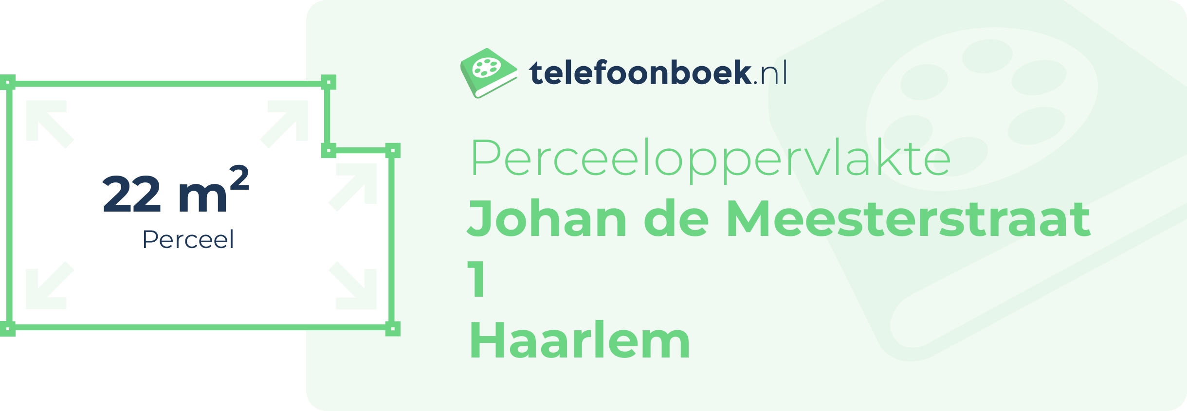 Perceeloppervlakte Johan De Meesterstraat 1 Haarlem