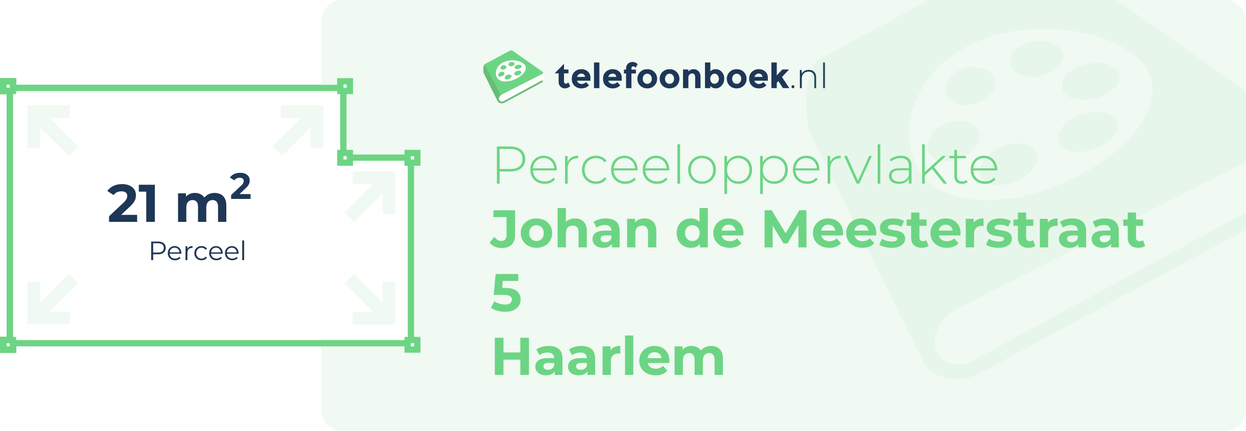 Perceeloppervlakte Johan De Meesterstraat 5 Haarlem