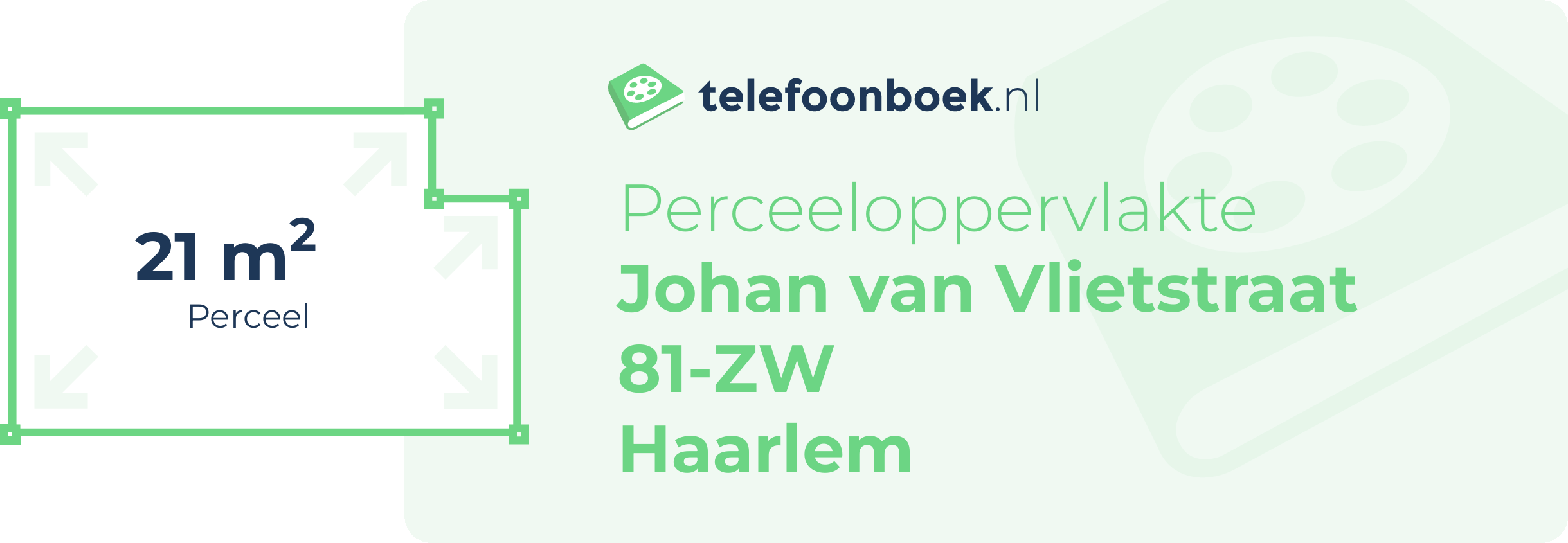 Perceeloppervlakte Johan Van Vlietstraat 81-ZW Haarlem