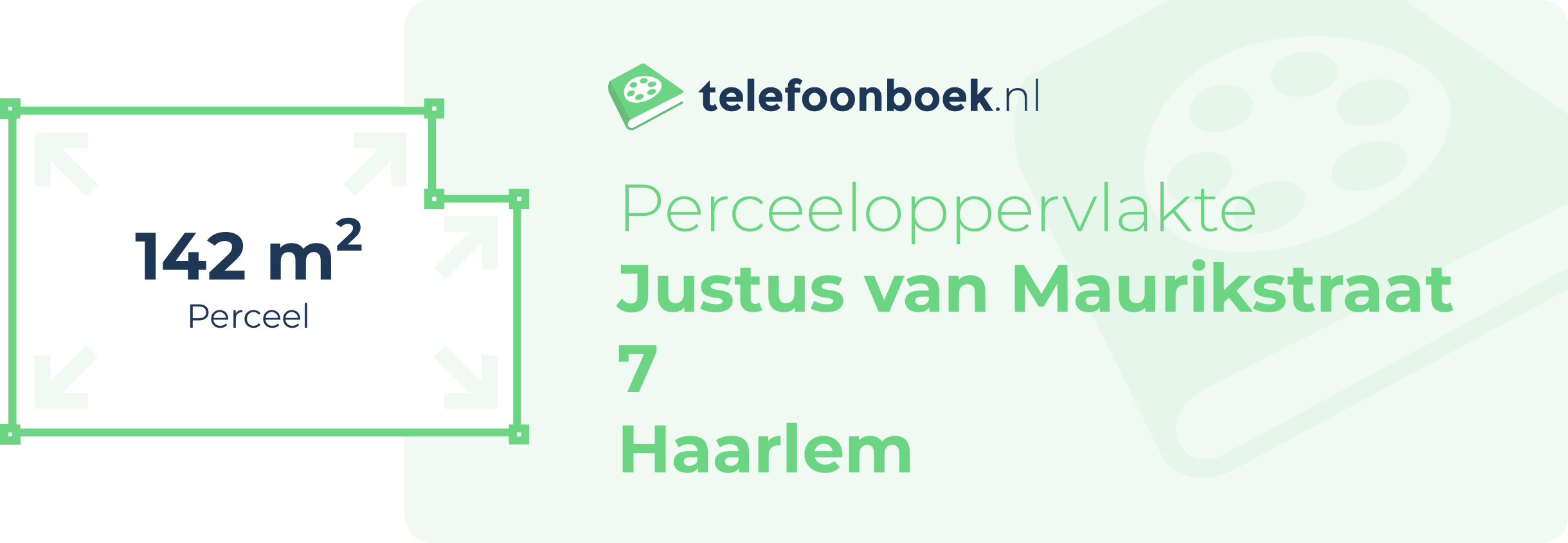 Perceeloppervlakte Justus Van Maurikstraat 7 Haarlem