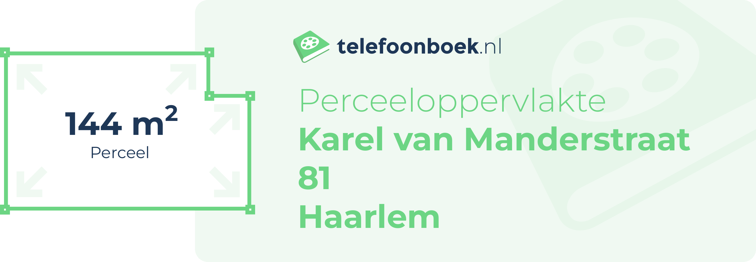 Perceeloppervlakte Karel Van Manderstraat 81 Haarlem