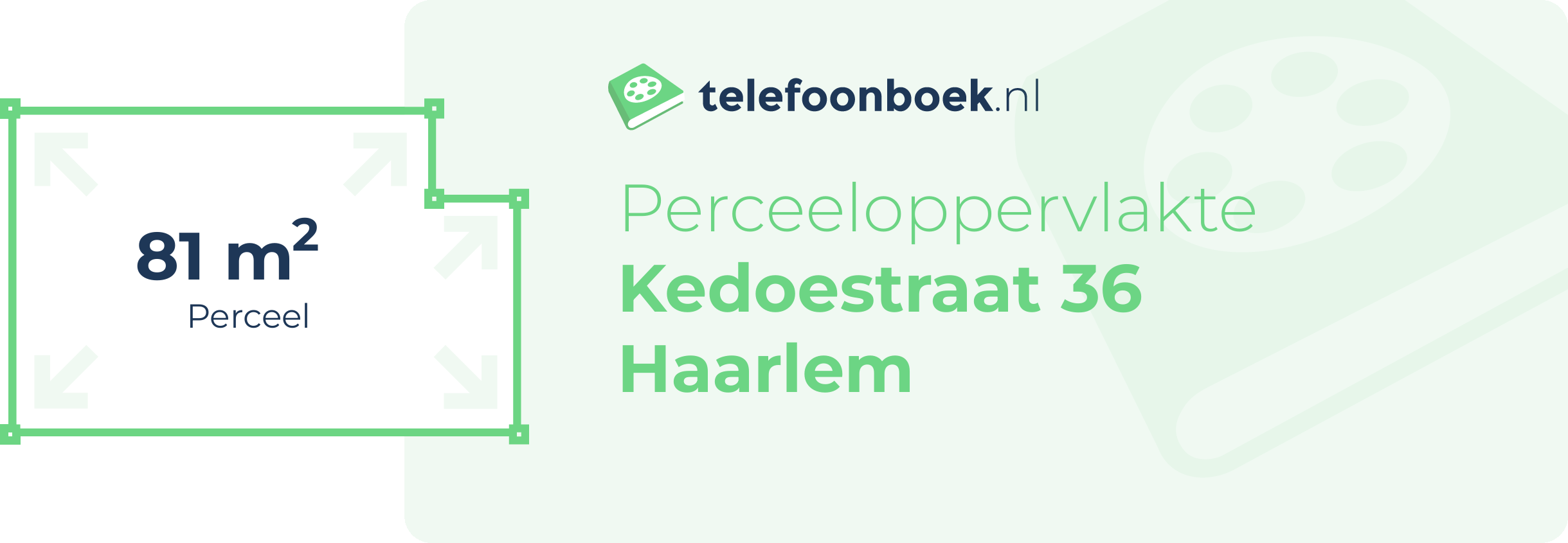 Perceeloppervlakte Kedoestraat 36 Haarlem