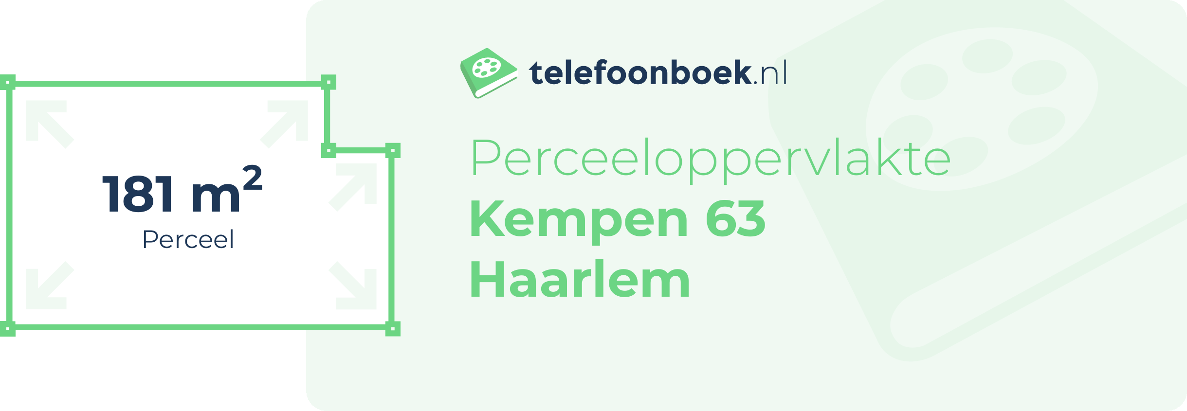 Perceeloppervlakte Kempen 63 Haarlem
