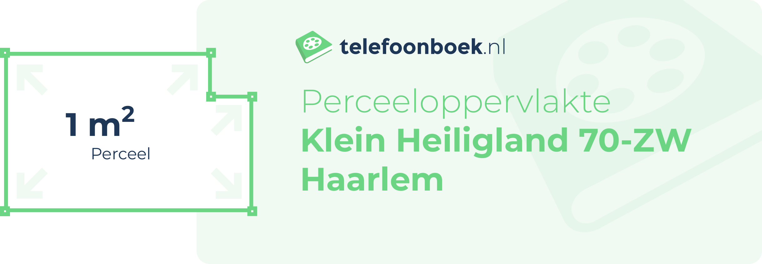 Perceeloppervlakte Klein Heiligland 70-ZW Haarlem