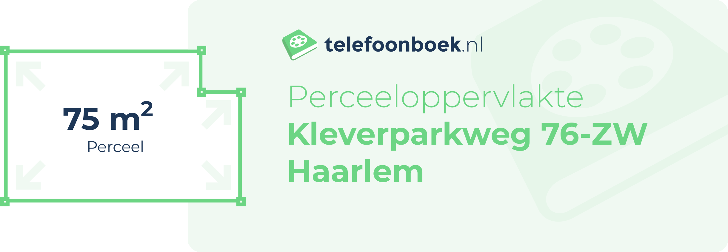 Perceeloppervlakte Kleverparkweg 76-ZW Haarlem