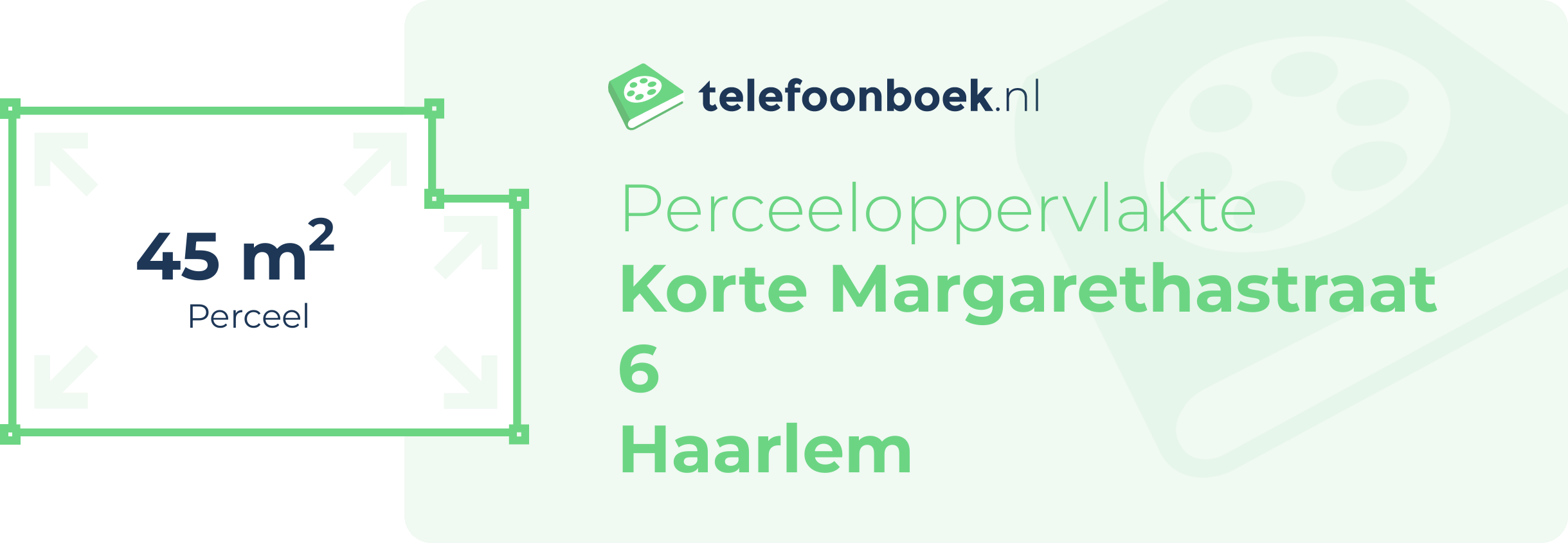 Perceeloppervlakte Korte Margarethastraat 6 Haarlem