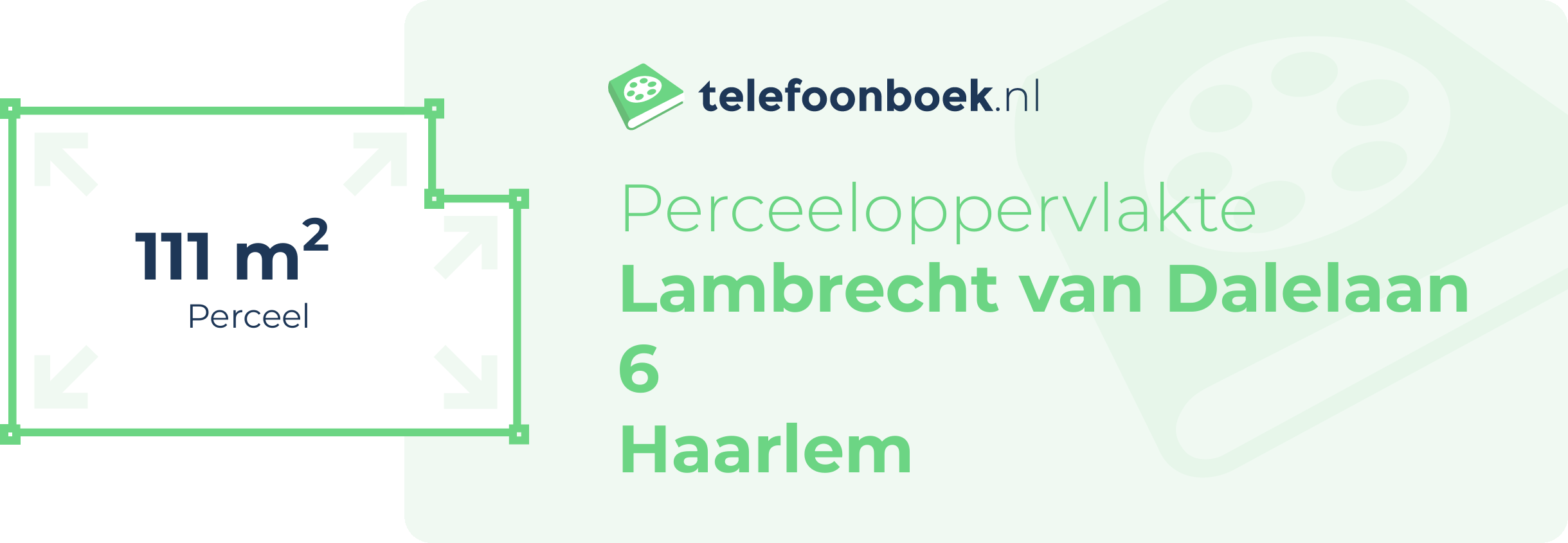 Perceeloppervlakte Lambrecht Van Dalelaan 6 Haarlem