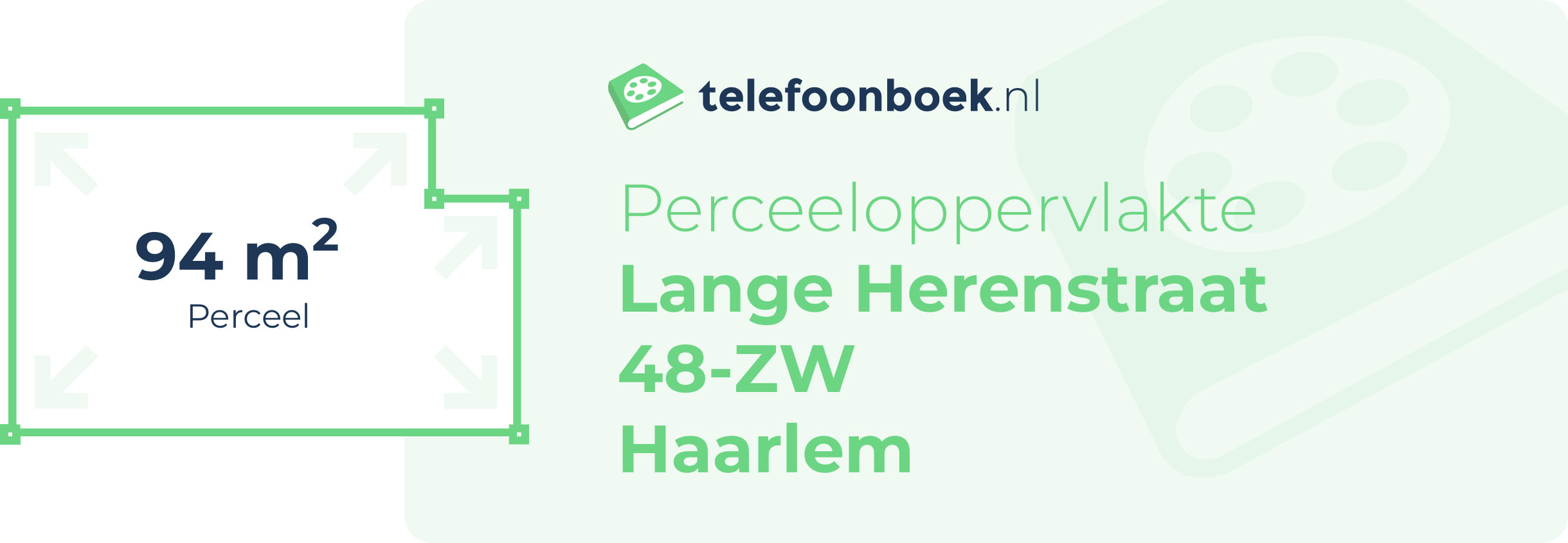 Perceeloppervlakte Lange Herenstraat 48-ZW Haarlem