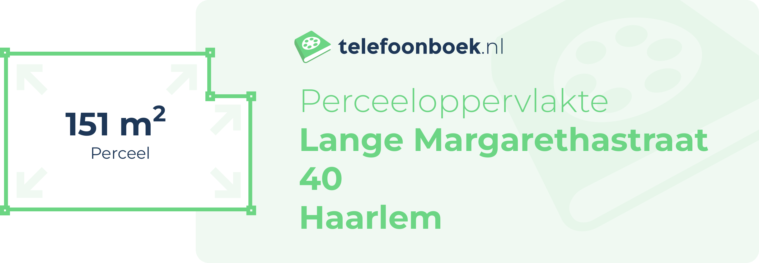 Perceeloppervlakte Lange Margarethastraat 40 Haarlem