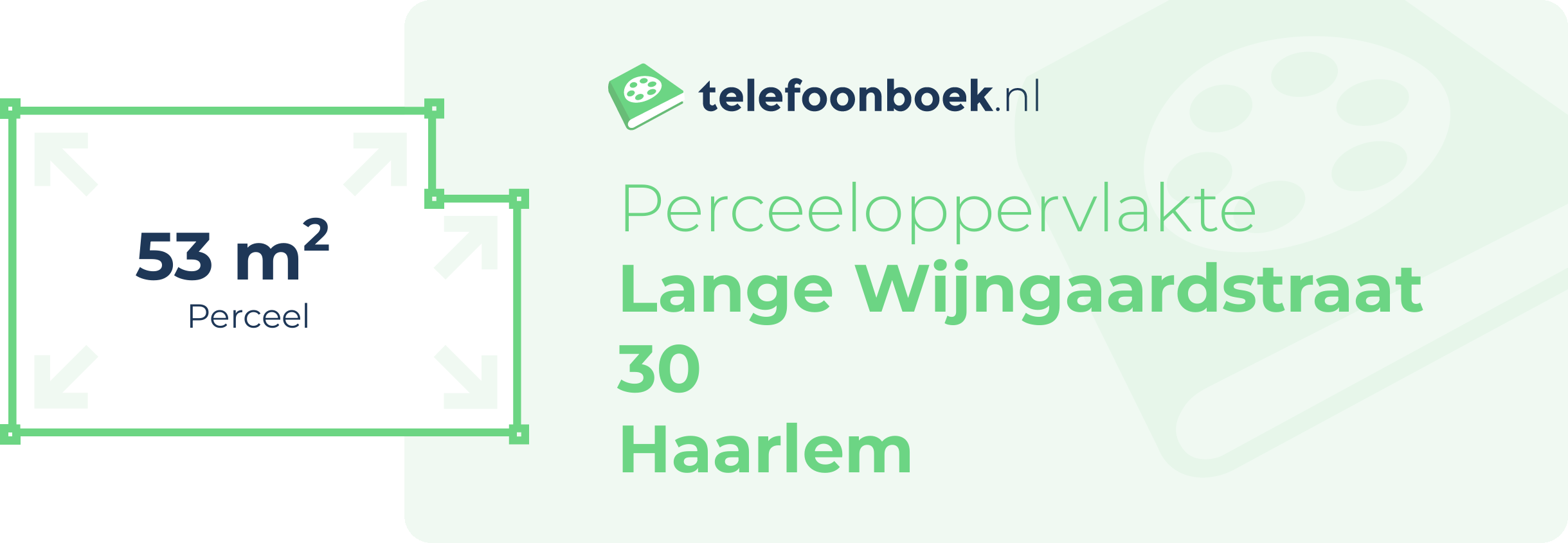 Perceeloppervlakte Lange Wijngaardstraat 30 Haarlem