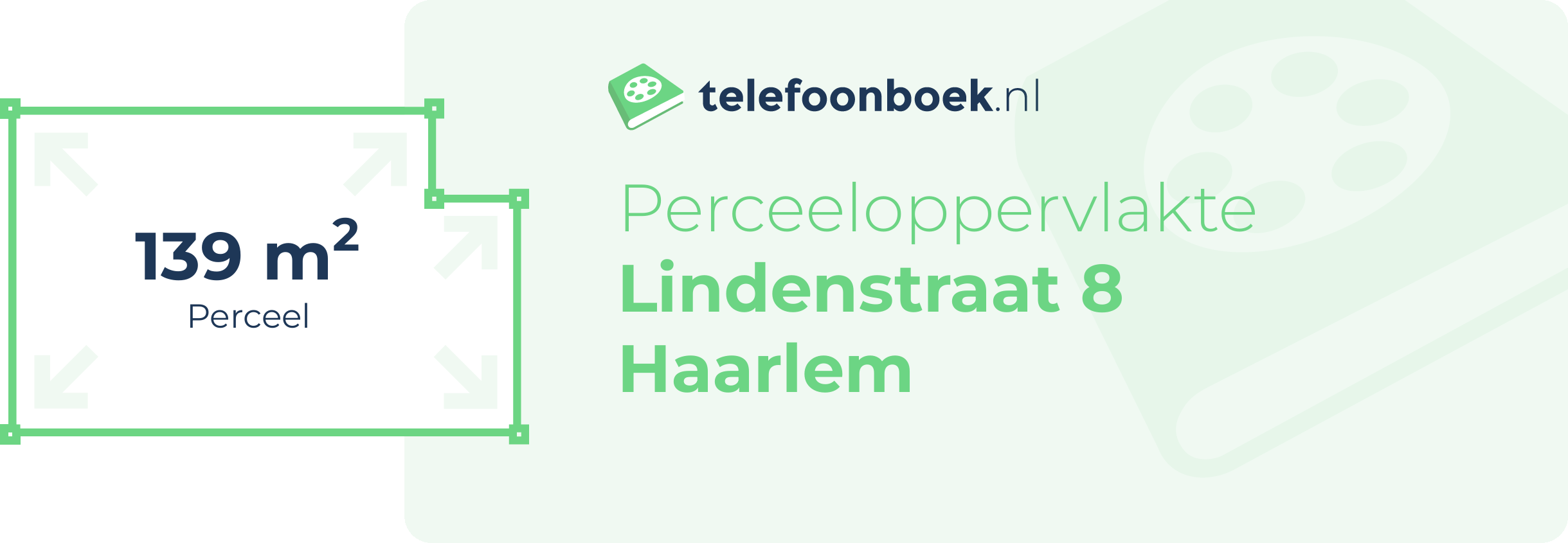 Perceeloppervlakte Lindenstraat 8 Haarlem