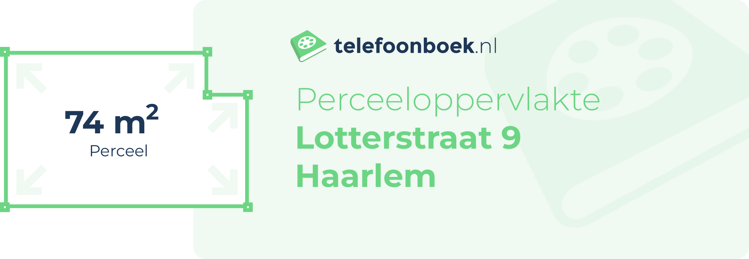 Perceeloppervlakte Lotterstraat 9 Haarlem
