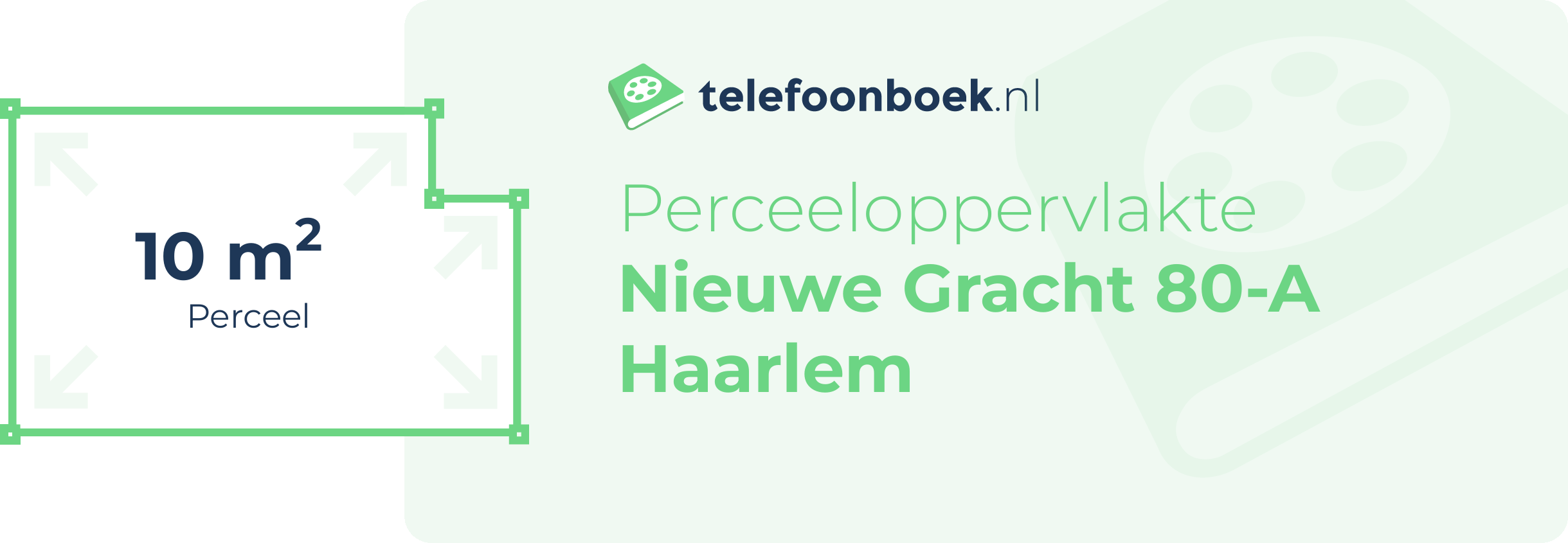 Perceeloppervlakte Nieuwe Gracht 80-A Haarlem