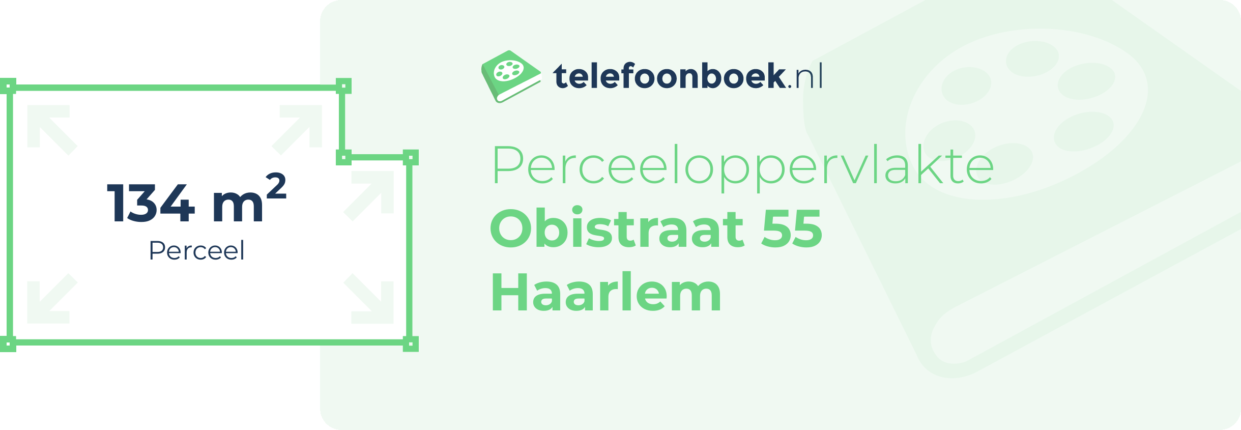 Perceeloppervlakte Obistraat 55 Haarlem