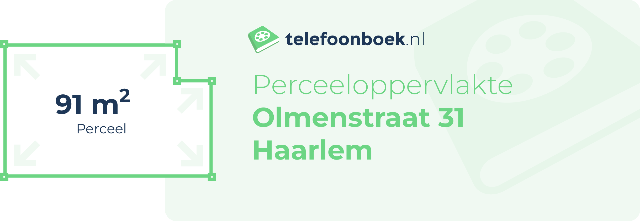 Perceeloppervlakte Olmenstraat 31 Haarlem