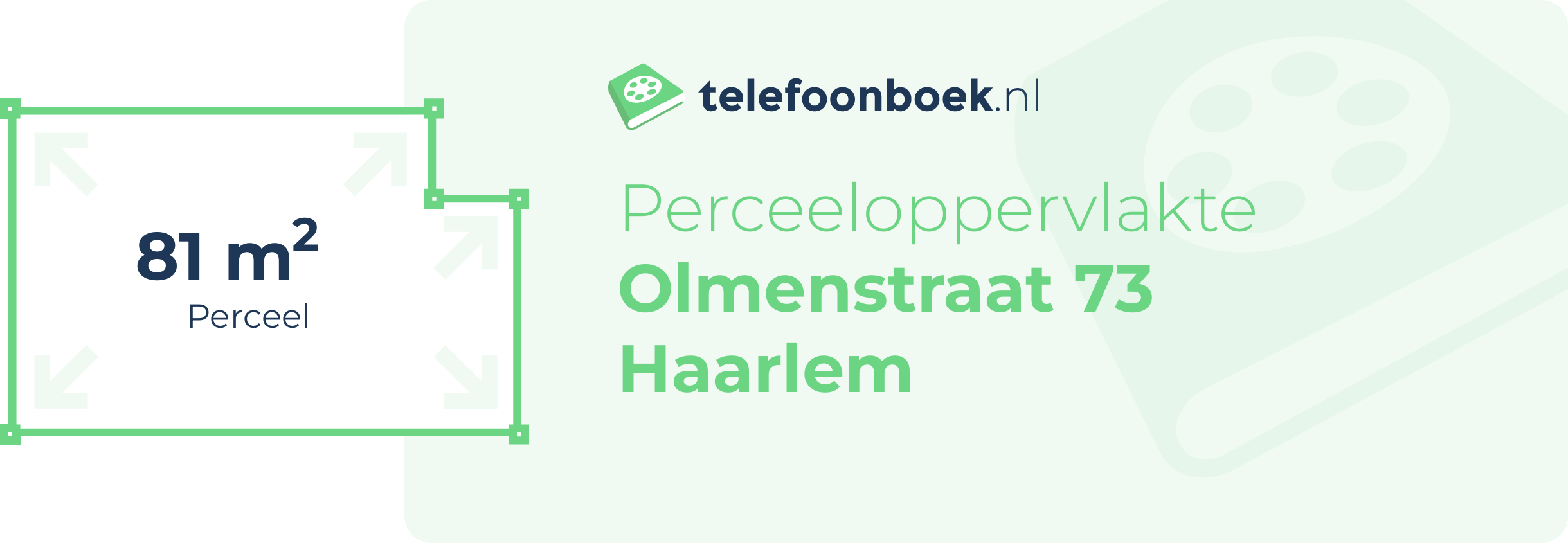 Perceeloppervlakte Olmenstraat 73 Haarlem