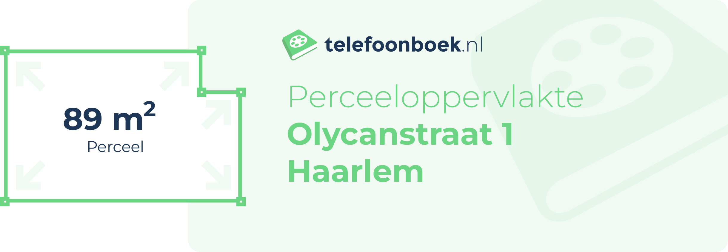Perceeloppervlakte Olycanstraat 1 Haarlem