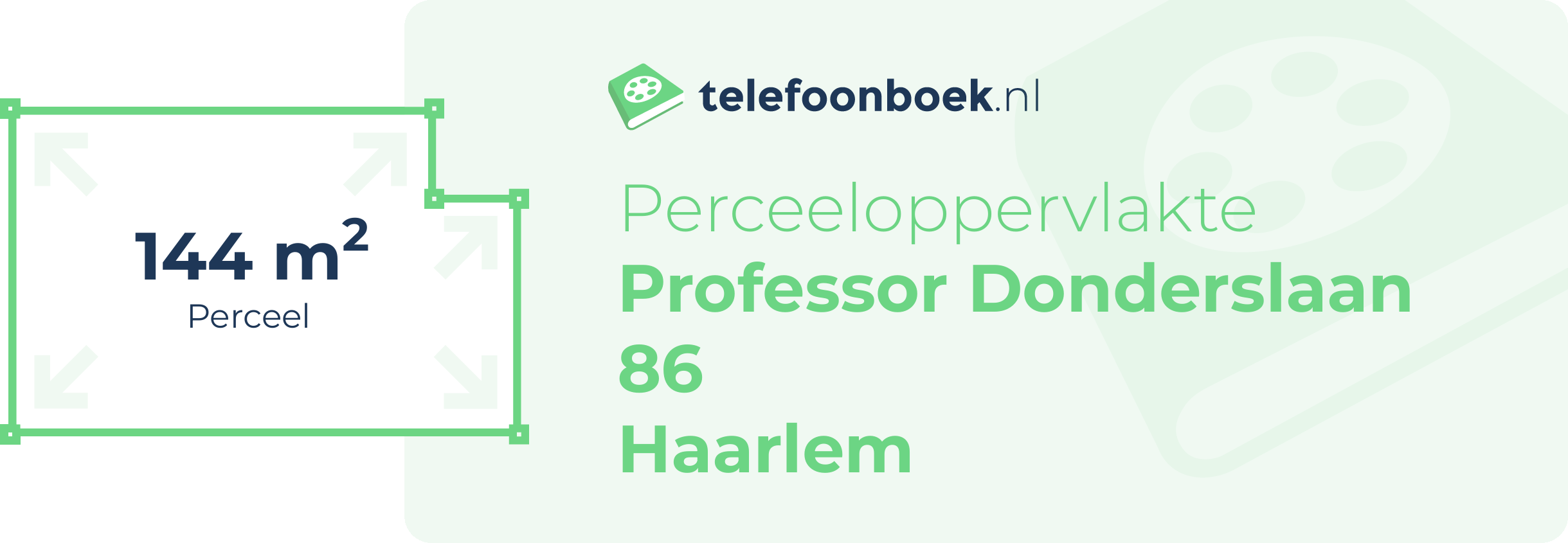 Perceeloppervlakte Professor Donderslaan 86 Haarlem