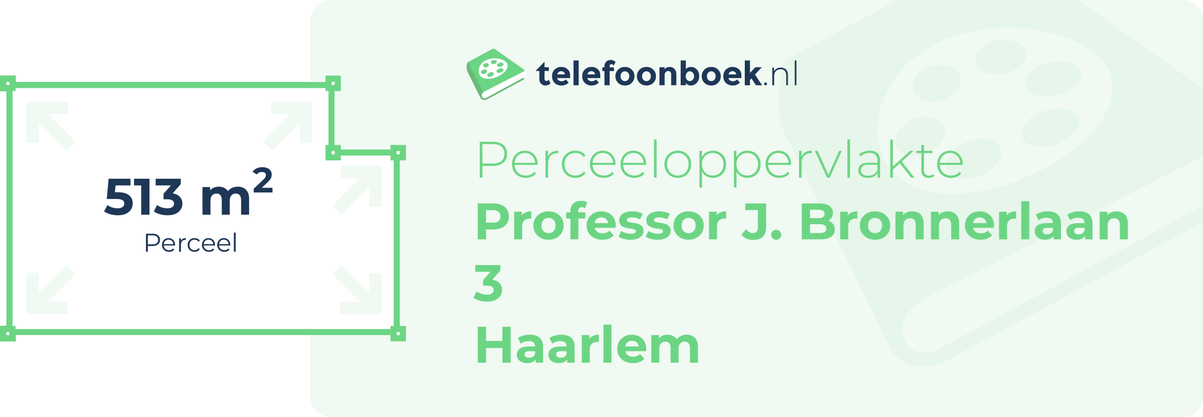 Perceeloppervlakte Professor J. Bronnerlaan 3 Haarlem