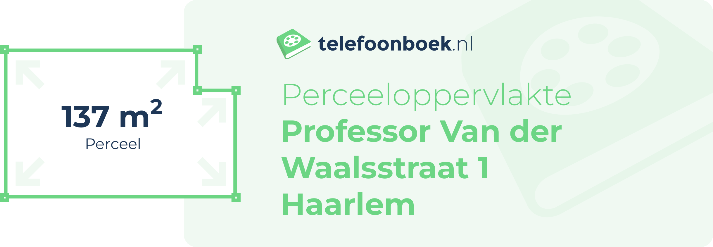 Perceeloppervlakte Professor Van Der Waalsstraat 1 Haarlem