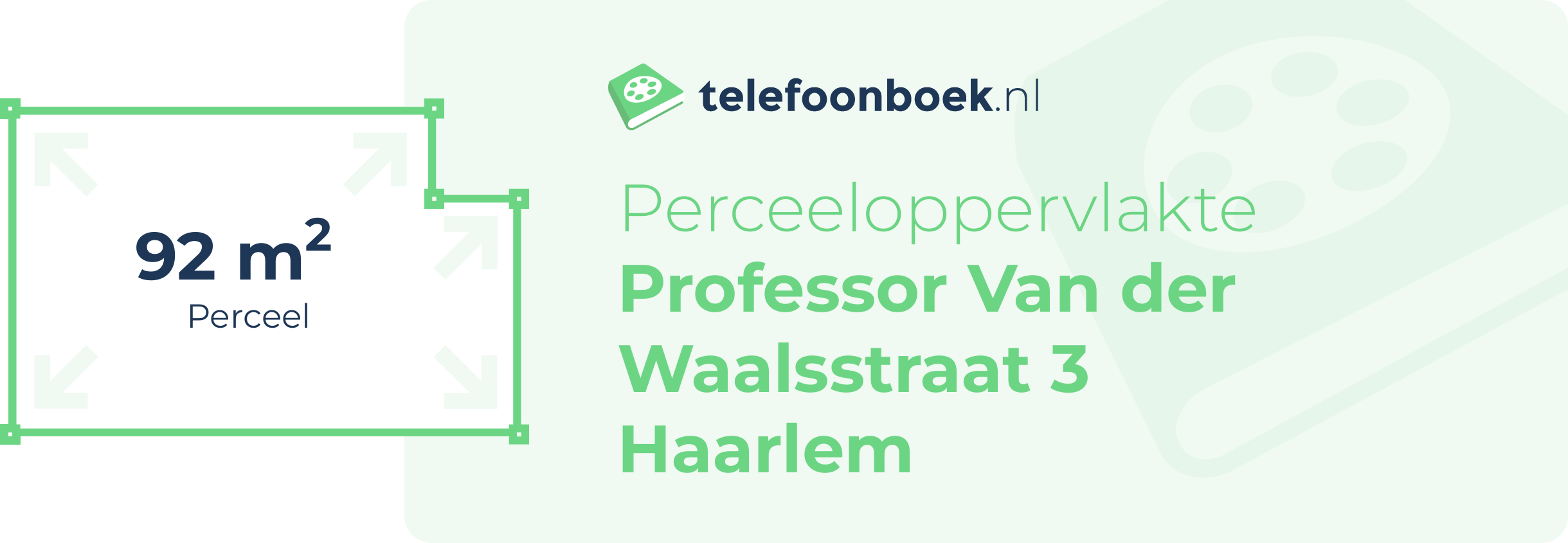 Perceeloppervlakte Professor Van Der Waalsstraat 3 Haarlem