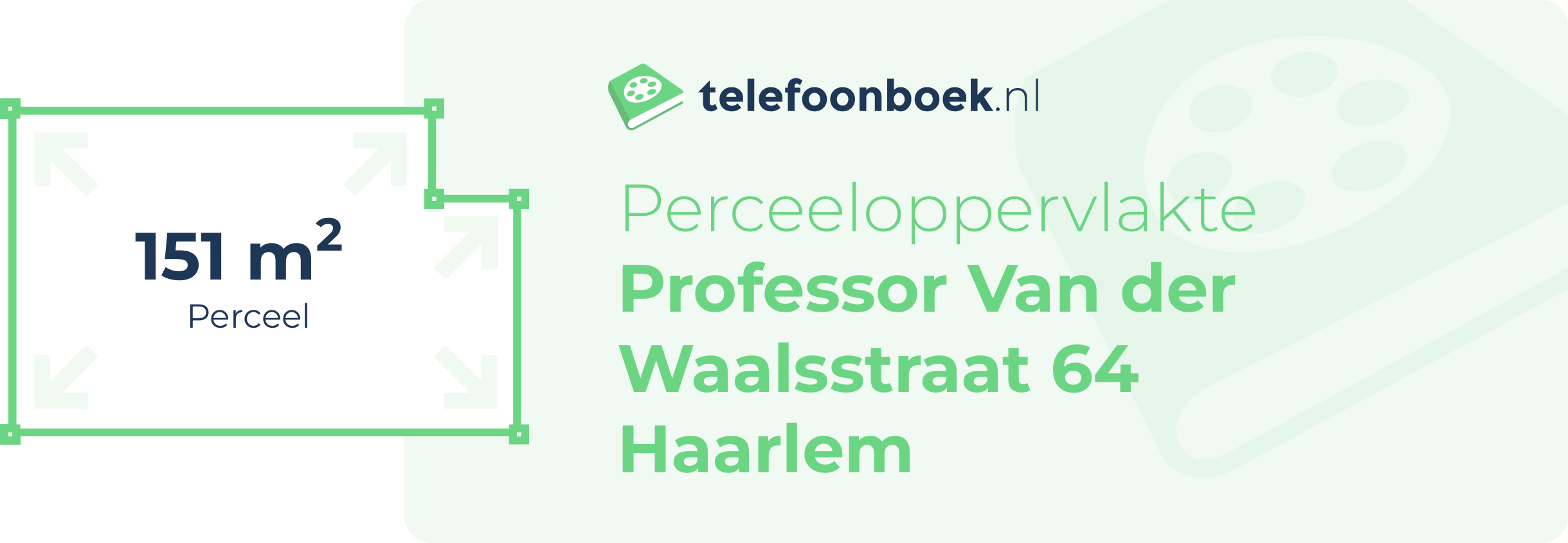 Perceeloppervlakte Professor Van Der Waalsstraat 64 Haarlem