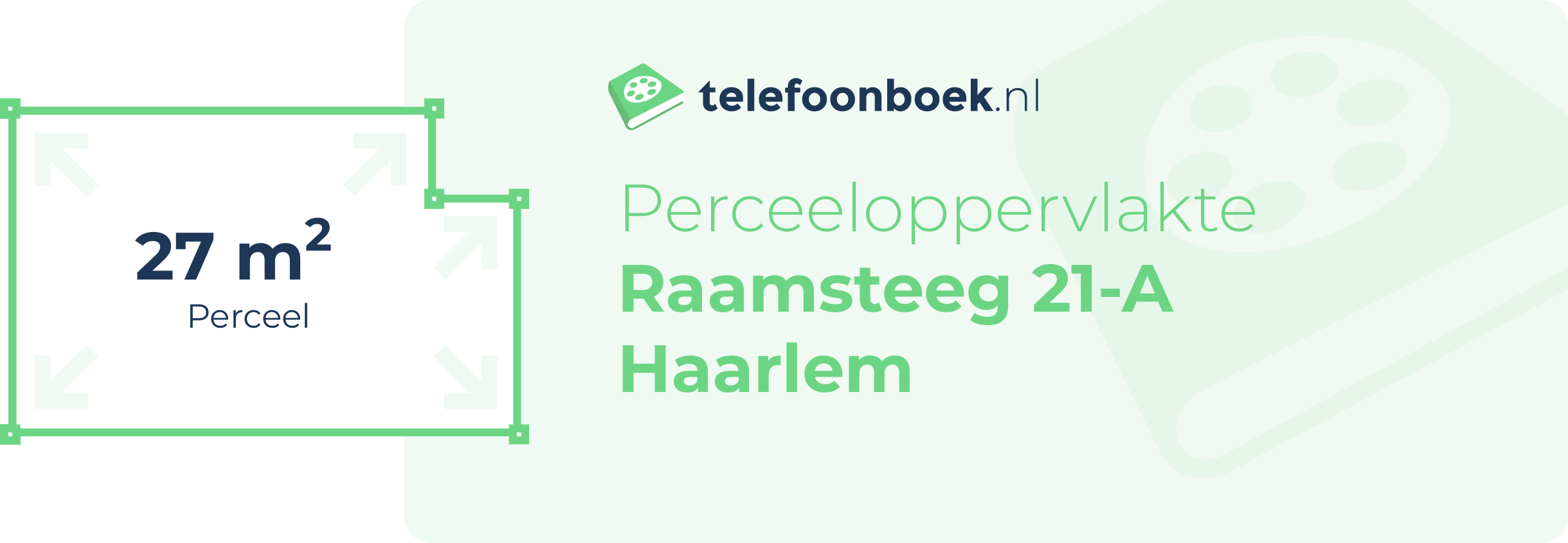 Perceeloppervlakte Raamsteeg 21-A Haarlem