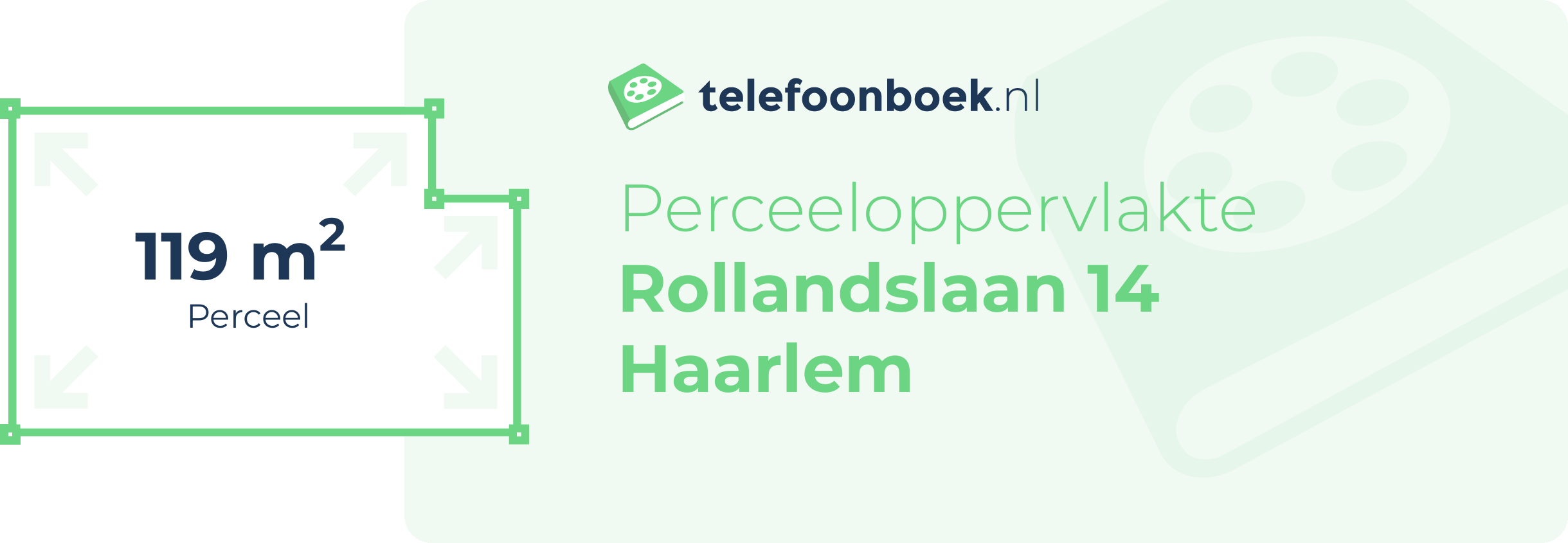 Perceeloppervlakte Rollandslaan 14 Haarlem