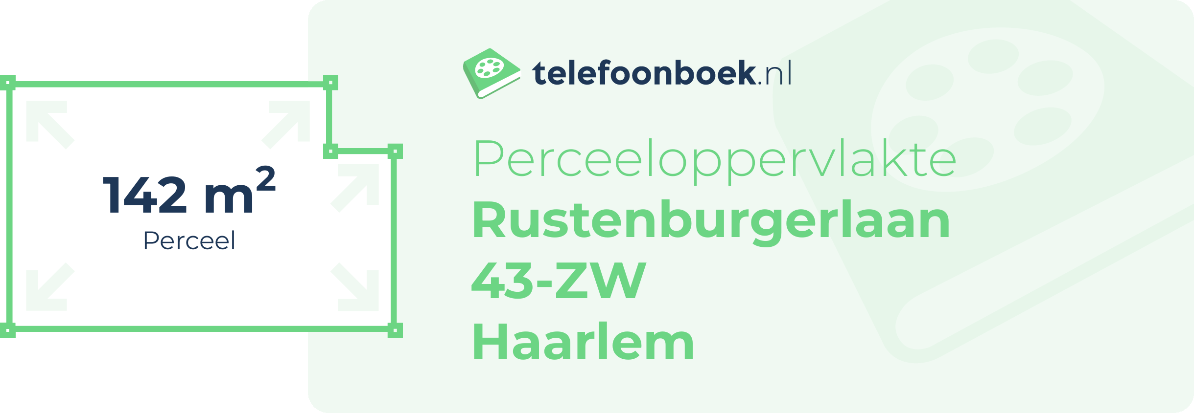 Perceeloppervlakte Rustenburgerlaan 43-ZW Haarlem